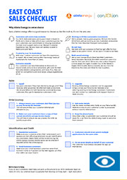East Coast Sales-Checklist